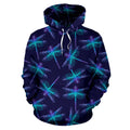 Dragonfly Pattern Hoodie