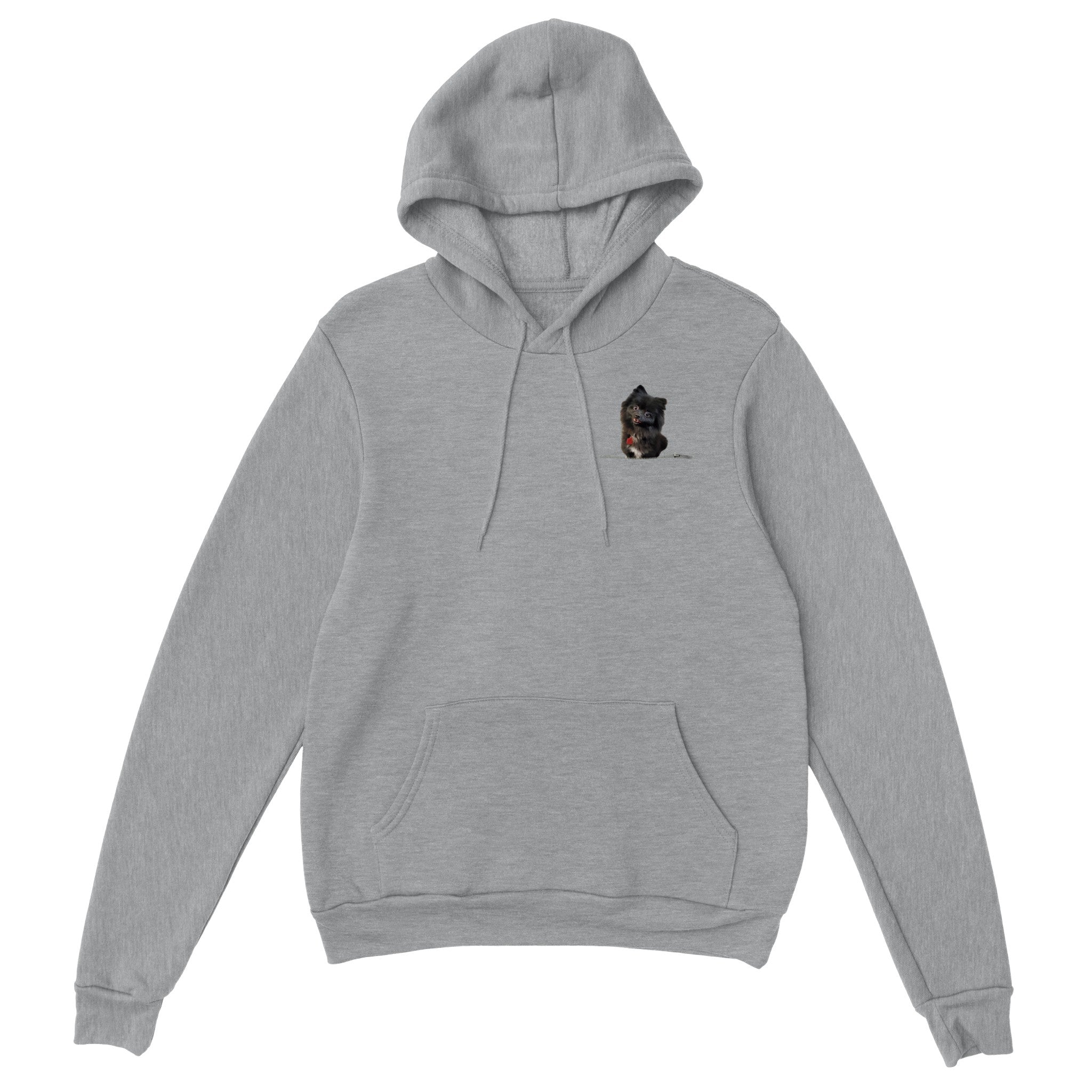 Black Pomeranian Zip Unisex Pullover Hoodie